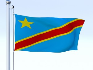 animated democratic republic of congo flag Modèle 3D