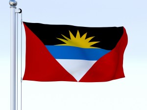 animated antigua and barbuda flag Modelo 3D