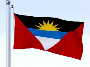 animated antigua and barbuda flag Modelo 3D