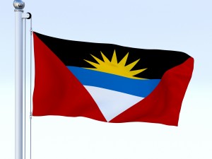 animated antigua and barbuda flag Modelo 3D