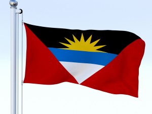 animated antigua and barbuda flag Modelo 3D