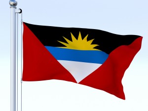 animated antigua and barbuda flag Modelo 3D