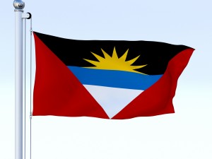 animated antigua and barbuda flag Modelo 3D