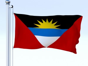 animated antigua and barbuda flag Modelo 3D