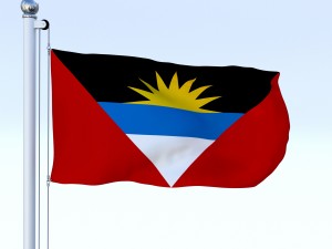 animated antigua and barbuda flag Modelo 3D