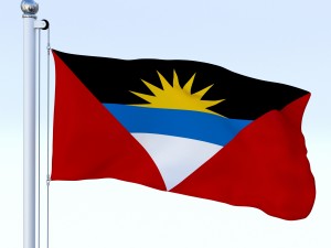 animated antigua and barbuda flag Modelo 3D