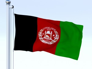 animated afghanistan flag 3D मॉडल