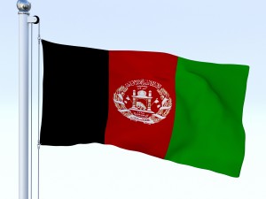animated afghanistan flag Modèle 3D