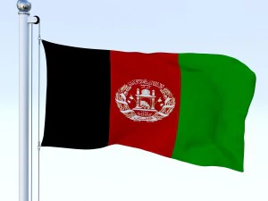 animated afghanistan flag 3D Model