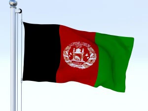 animated afghanistan flag 3D Model