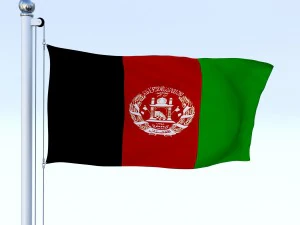 animated afghanistan flag 3D Model