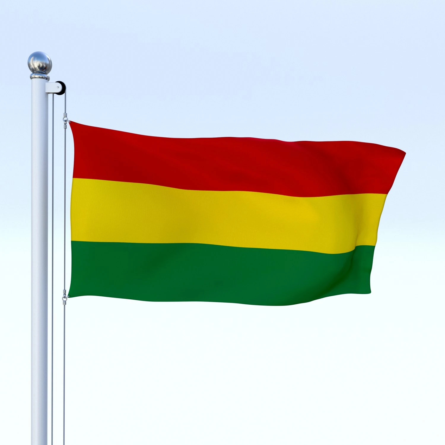 animated bolivia flag 3D Model .c4d .max .obj .3ds .fbx .stl .blend 