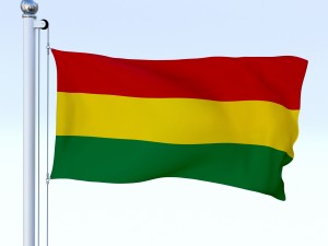animated bolivia flag Modèle 3D