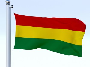 animated bolivia flag Modèle 3D