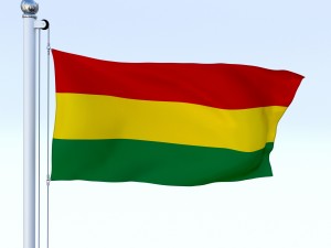 animated bolivia flag Modèle 3D