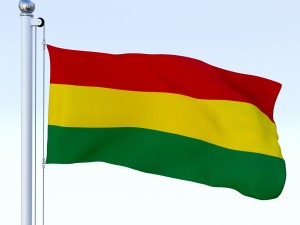 animated bolivia flag Modèle 3D