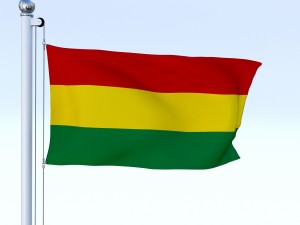animated bolivia flag Modèle 3D