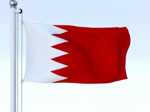 animated bahrain flag 3D Model