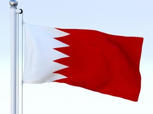 animated bahrain flag 3D Model
