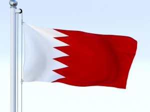 animated bahrain flag 3D Model