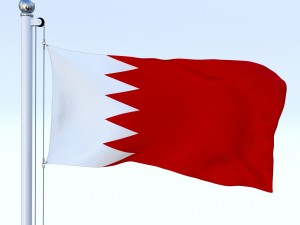 animated bahrain flag 3D Model