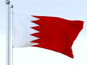 animated bahrain flag 3D Model