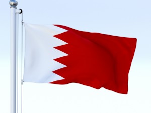 animated bahrain flag 3D Model