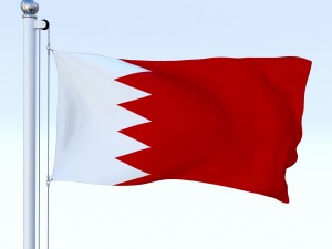 animated bahrain flag 3D Model