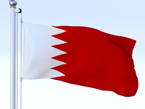 animated bahrain flag 3D Model
