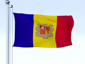 animated andorra flag 3D Модель