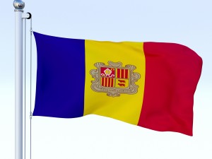 animated andorra flag 3D Модель