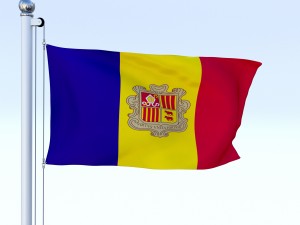 animated andorra flag 3D Модель