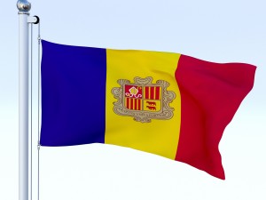 animated andorra flag 3D Модель