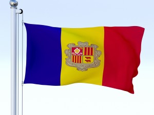 animated andorra flag 3D Модель
