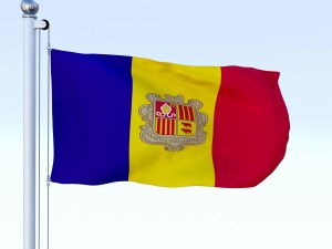animated andorra flag 3D Модель