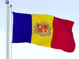 animated andorra flag 3D Модель