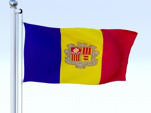 animated andorra flag 3D Модель