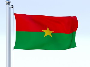 animated burkina faso flag 3D 模型
