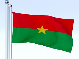 animated burkina faso flag 3D 模型