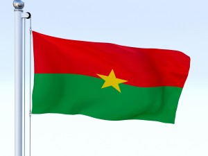 animated burkina faso flag 3D 模型