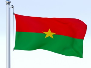 animated burkina faso flag 3D 模型