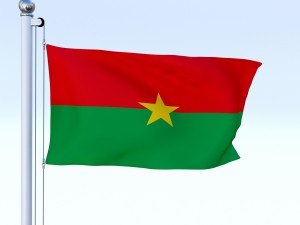 animated burkina faso flag 3D 模型