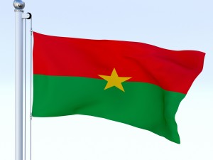 animated burkina faso flag 3D 模型