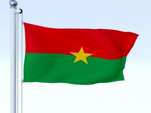 animated burkina faso flag 3D 模型
