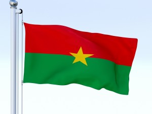 animated burkina faso flag 3D 模型