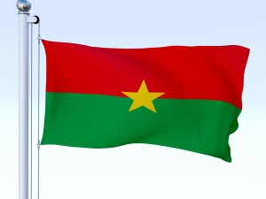 animated burkina faso flag 3D 模型