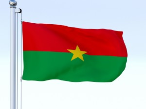 animated burkina faso flag 3D 模型