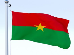 animated burkina faso flag 3D 模型