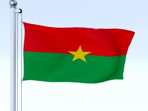 animated burkina faso flag 3D 模型