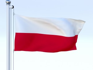 animated poland flag 3D Модель